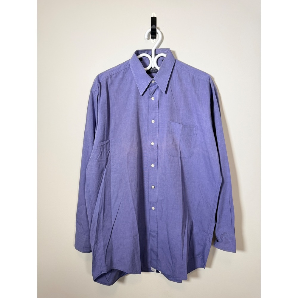 Chaps Ralph Lauren Mens Blue Cotton Dress Shirt 16.5 34/35 Long Sleeve Button Up